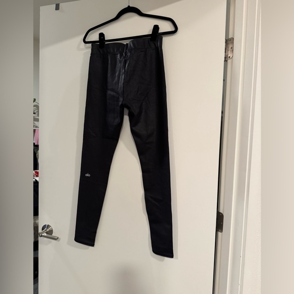 ALO Yoga Faux Leather Airbrush High Waist Legging - Picture 4 of 7